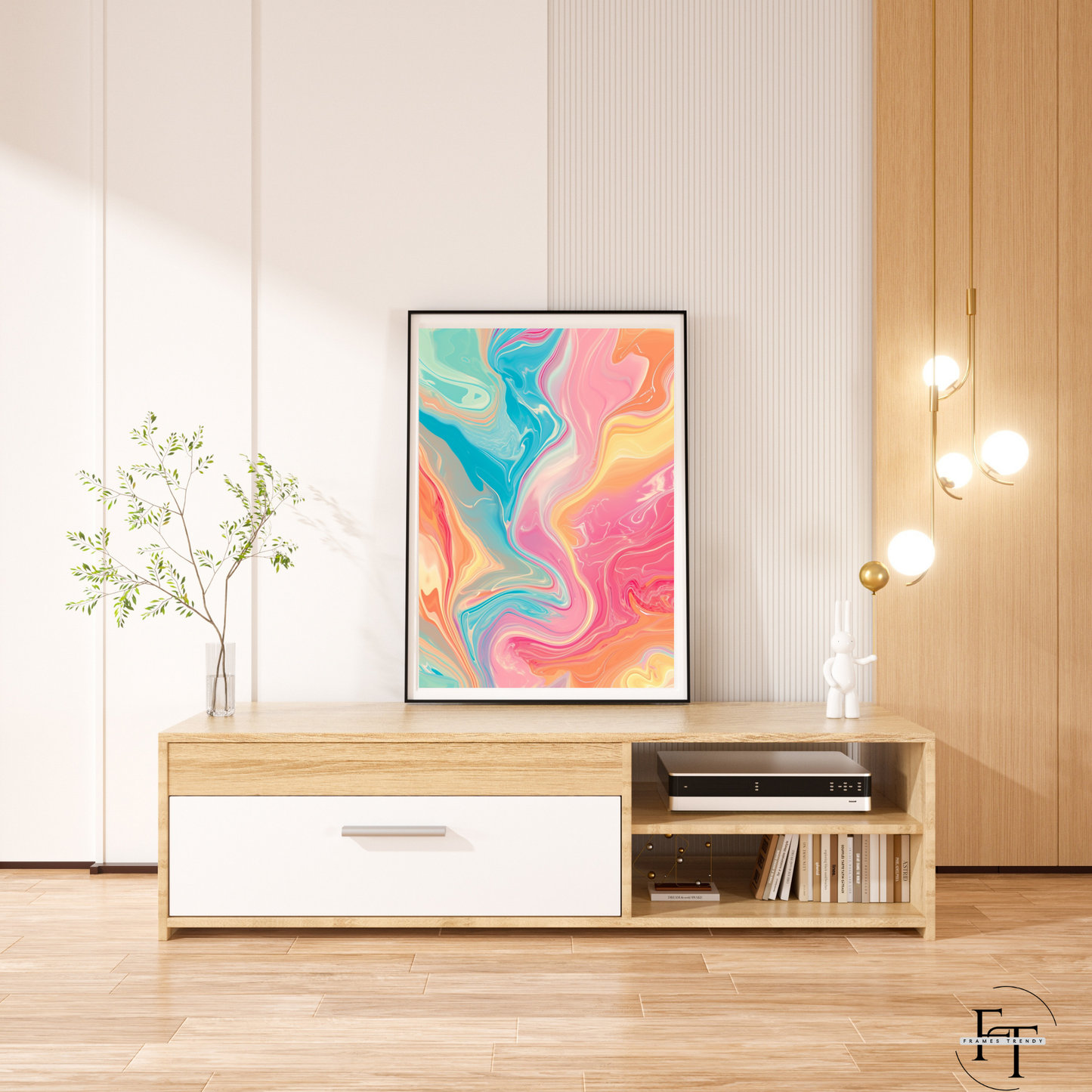 Colorful Swirl Abstract Wall Art