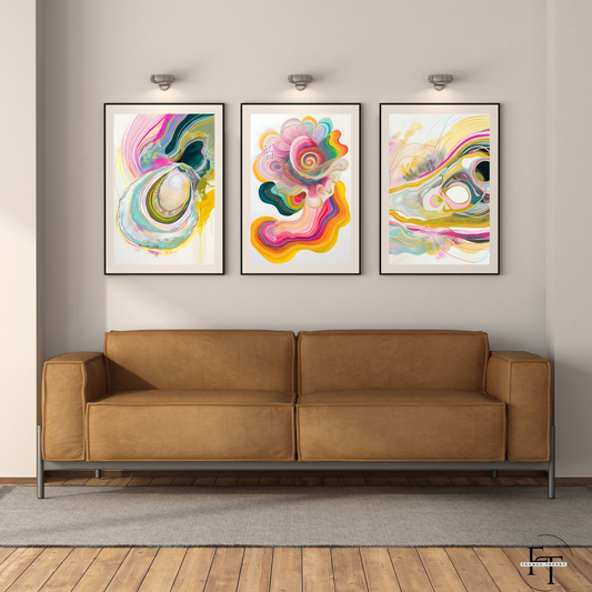 Colorful Fluid Abstracts - Set of 3