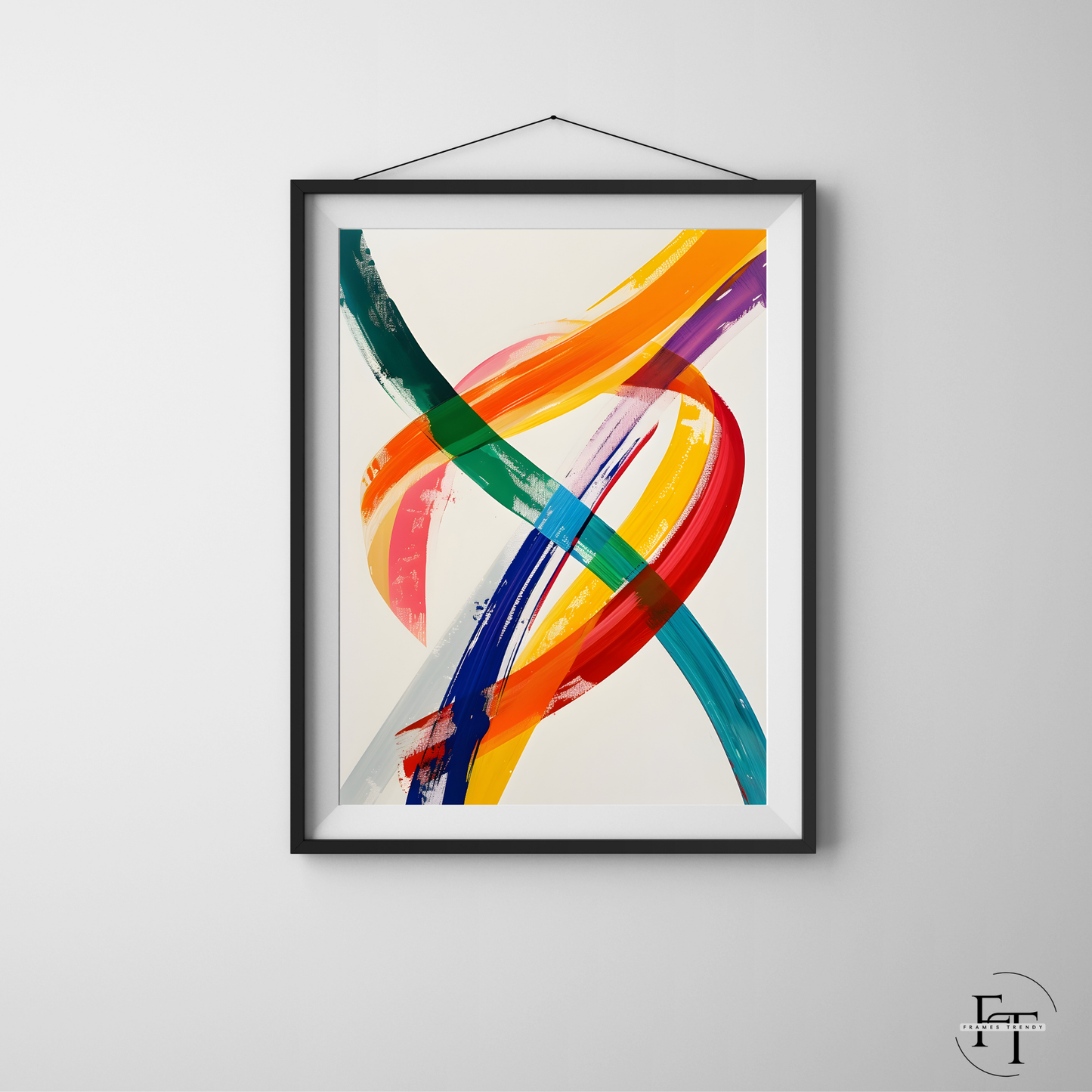 Colorful Brushstroke Abstract Wall Art