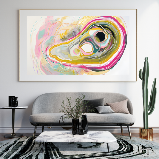 Vibrant Fluid Abstract - Large Statement Wall Art