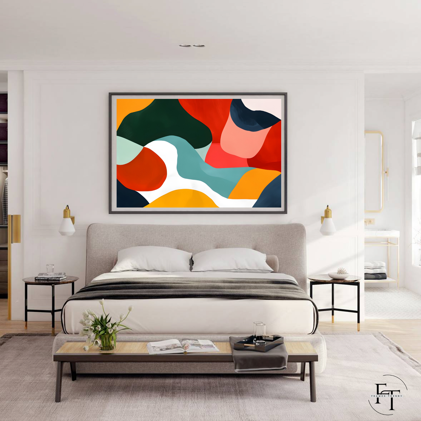 Vibrant Flow - Abstract Geometric Wall Art