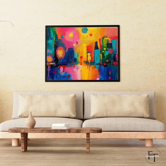 Colourful Cityscape - Framed Print