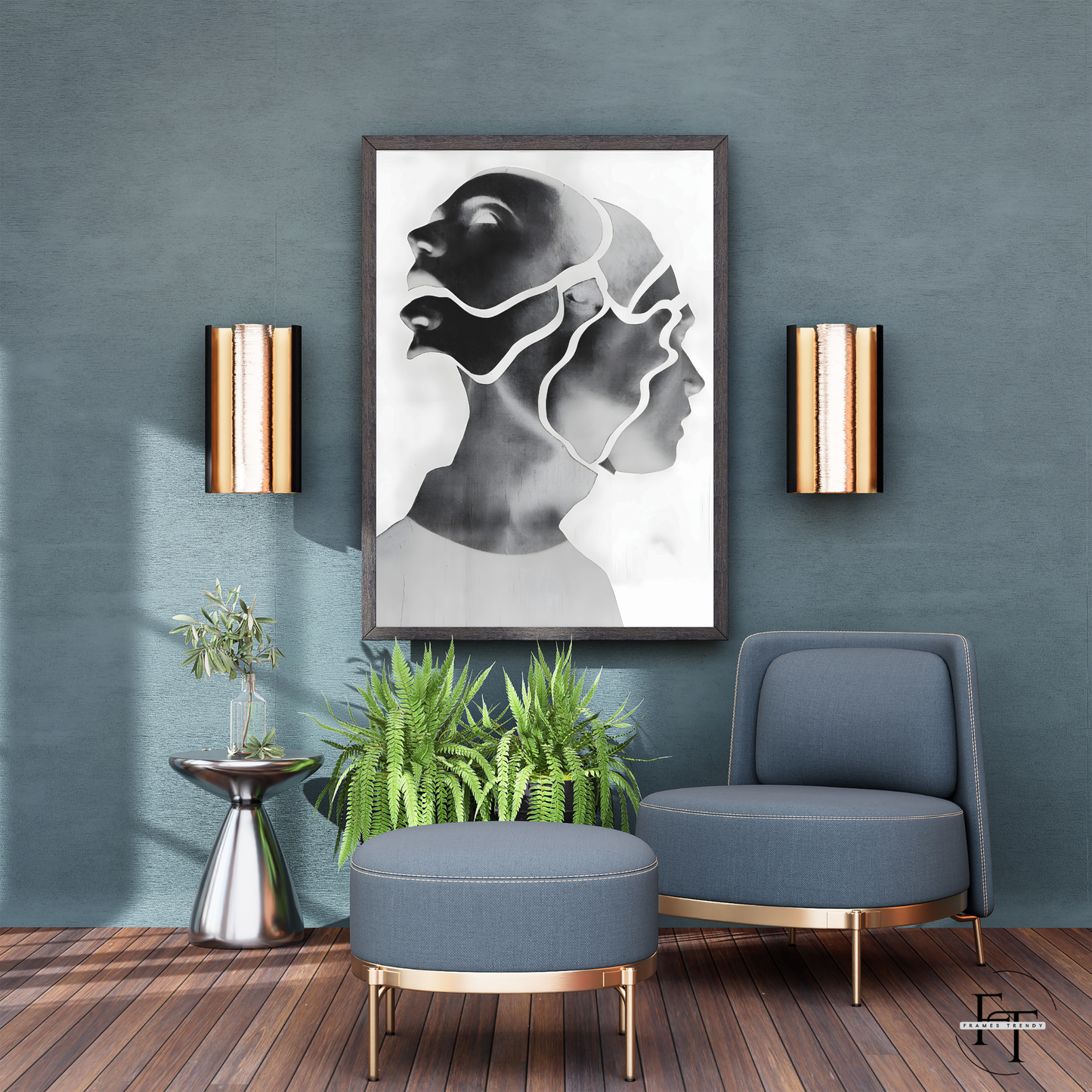 Duality of Mind - Abstract Faces Wall Art