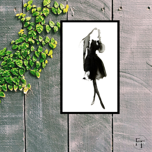 Silhouette Elegance - Abstract Dance Figure